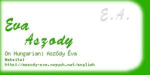 eva aszody business card